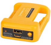 Adaptador de cargador USB para batería de iones de litio de 18 V y 20 V con carga rápida USB y tipo C (sin batería) Amarillo