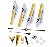 Syma Juego completo de piezas de repuesto para helicóptero Syma S107 RC, palas principales, eje principal, decoraciones de cola, puntales de cola, ...