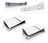 unbrand Soporte horizontal delgado para ps5, soporte de base delgada para ps5 Disc y soporte de soporte horizontal de ediciones digitales Blanco