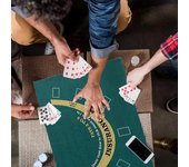 Juguetes Tapete de póquer de doble cara, mesa de dados y fieltro de casino de blackjack, tapete de mesa de ruleta de casino enrollable para mesa de...