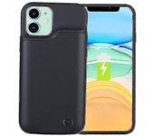 6200mah Caso de carga de la batería para Iphone 11/11 Pro / 11 Pro Max, paquete completo recargable Portable Ex Negro For iPhone 11-6.1inch