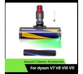 Limpieza de rodillo suave LED para accesorios de aspiradora V7 V8 V10 V11 que iluminan el polvo y los desechos ocultos para pisos duros Como se mue...