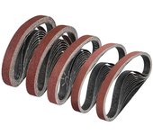 Tsim Paquete de 5 Bandas de Lija de 20 x 520 mm, Grano 60/80/120/240/400, para Lijadora de Banda, Ideal para Madera y Pintura (25 Piezas)