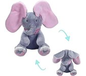 Peekaboo Elefante Cantando Eléctrico Moviendo Orejas Juguete de Peluche Muñecas de peluche Bebé Niño pequeño Juguetes de consuelo Regalo para niños...