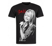 RockShark Francia Gall camiseta Noir France Gall en la escena Negro M
