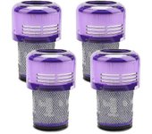 Paquete de 4 filtros V12 de reemplazo para aspiradoras delgadas V12 y V12 Detectar aspiradoras delgadas, parte No.971517-01 Como se muestra