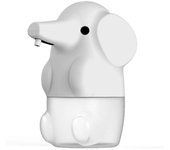 Dispensador automático de jabón, dispensador de jabón espumoso para niños sin contacto recargable, lindo animal sin contacto (blanco)