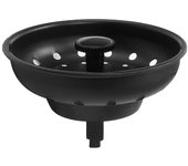 Tapón de fregadero de cocina con cesta de acero inoxidable de drenaje rápido Tapón de fregadero de drenaje rápido Reemplazo estándar Negro