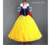 Cosplay adulto Vestido Blanco nieves Chica Princesa Vestido Mujeres Adulto Cartoon Princesa Blancanieves Fiesta de Halloween Disfraz K Disfraz de a...