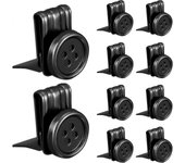 une 10 Pcs Tirantes Botones Móviles Sin Coser Botón Extremo Clips Abrazadera Botones De Tirantes Clip Metálico Botones Para Jeans FO Negro