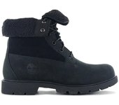 Timberland Linden Woods WP Fleece Boots - Botas de invierno para mujer forradas en piel negro TB0A1QST-001 EU 38.5 US 7.5