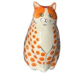 Jarrón de gato de lunares Florero de gato divertido Jarrones de animales únicos, Jarrón de flores de gato Lindo jarrón de gato para el hogar Como s...