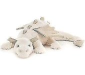 Wexary Dragón de nieve animal de peluche con alas, 12 pulgadas lindo dragón suave pterosaurio peluches juguetes de peluche de dinosaurio almohada m...