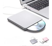 Grabadora de unidad de CD/DVD USB externa para Apple MacBook Pro Air Mac PC Laptop Slot-In Drive plata-1