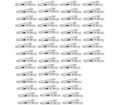 50 piezas de tono plateado de metal de cocodrilo clip Tono de plata