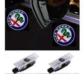 Heyone 2 Pack Car Door Lights Logo Projector Ghost Lights Puddle Lights Welcome Emblem Lamp para Alfa Romeo Stelvio (2017-2018) Giulia (2017-2018)