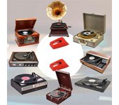 Kit de agujas para tocadiscos, agujas para tocadiscos de 4 piezas con cepillo de limpieza de lápiz óptico de 1 pieza, reemplazo para fonógrafo de v...