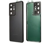Para la carcasa de la batería Samsung Galaxy S21 Ultra 5G G998 con pegatina adhesiva + cubierta de la lente de la cámara