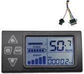 24v 36v 48v 60v S861 Lcd Ebike Display Dashboard Meter para bicicleta eléctrica Bldc Controller Control Pa Negro