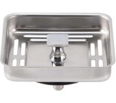 Fregadero cuadrado Columna de parada de agua Acero inoxidable Red antibloqueo Fregadero de cocina