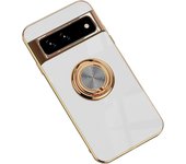 Estuche para teléfono de automóvil, estuche magnético galvanizado para teléfono con soporte de anillo para Google Pixel 6A / 7 / 7A / 7 Pro / 8 / 8...