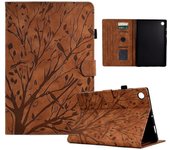 Funda para tableta inteligente de cuero en relieve Fortune Tree For Samsung Galaxy Tab A9