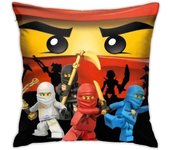 Kerota Funda de almohada Ninjago cómoda y duradera para la decoración del hogar Funda de cojín de diseño para sofá dormitorio coche 18 * 18 pulgada...