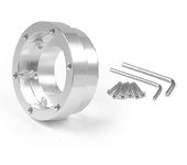 Para Logitech G29 G920 G923 13/14inch Racing Volante Placa adaptadora 70mm plata