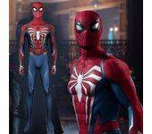 Hombres Boy Spider Man Cosplay Disfraces Fiesta Mono Ps5 Spider-man 2 Fancy Dress L