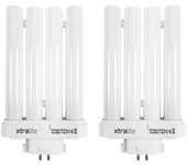 Bombilla de reemplazo de luz diurna Xtralite 27w para lámparas de lectura de alta visión, tubo cuádruple Gx10q-4 de 4 pines (6500k) Pack Of 2