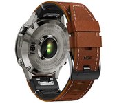 Correa de reloj de cuero + silicona para Garmin Fenix 7 / Forerunner 965 / 955 / 945 / 935 Marrón