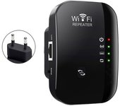 Inalámbrico de 300 MbpsSeñalRepetidor Rangos WiFi 2.4GExtensores InternetBooster Negro EU Plug
