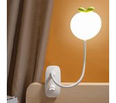 Ersam Lámpara de pinza LED para cama de niños pequeños, luz de lectura flexible 360 lámpara de clip 3 modos de iluminación y 5 regulables, USB reca...
