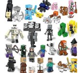 29pcs / set Minecraft Block Toys Figuras Ladrillo Juguete Fiesta de cumpleaños Minifiguras Regalo