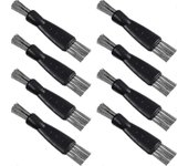 Shaver Brush Razor Cleaning Brush Electric Double Sided Trimmer Shaver Brush Cleaner Set Nylon Bristles (10pcs, Negro) -t