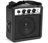 Mini altavoz amplificador de guitarra de 5 W con entradas de 3,5 mm y 6,35 mm, salida de 1/4 de pulgada con ajuste de tono de volumen, overdrive Negro