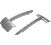 1 par de parachoques rejilla parrilla trim parachoques compatible bmw x5 F15 2014-2017 Plata
