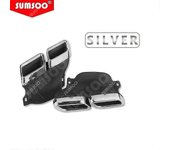 Seenlin 1 par de puntas de escape de automóvil de acero inoxidable 304 para Mercedes Benz W212 E200 E260 E300 E63 Kit de carrocería Puntas de silen...