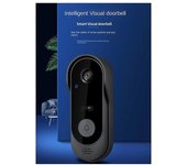 Tuya Timbre de video inalámbrico WIFI HD Teléfono al aire libre Cámara de timbre Soporte de videoportero de seguridad negro