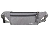 Cinturón de running Slim Fit, impermeable, riñonera ajustable para teléfono, para entrenamiento en el gimnasio Senderismo gris