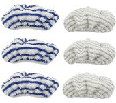 6 piezas de microfibra almohadillas de tela de reemplazo para Rowenta Clean & steam Zr005801 Accesorio limpiador, lavable