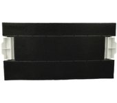 vhbw Filtro de carbón activado de repuesto para Siemens Z5144X5, LZ45500, Z5144X1 para campana extractora - 39,8 x 19,6/17,4 x 2,9 cm Negro/blanco