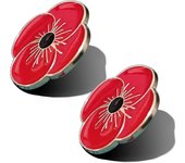 Para que no nos olvidemos del broche de insignia de Poppy: Insignias de amapola del Día del Recuerdo para veteranos y militares