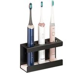 Soporte de cepillo de dientes eléctrico hecho de aleación de aluminio, no es necesario perforar para el montaje del cepillo de dientes 3 Hoyo
