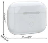 Para Airpod Pro Reemplazo Caso de carga inalámbrica Auricular 660 Mah Cargador Caso Soporte Wireless Ch