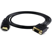 Cable adaptador HDMI a VGA Monitor adaptador VGA a HDMI D-Sub a HDMI Adaptador de 15 pines a HDMI Cable de conexión macho a VGA macho Transmisor un...