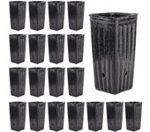 Maceta de vivero de plantas 20pcs, macetas de árbol de vivero profundo de plástico, macetas de 7.8 "de color alto de plantas de flores para plantas...