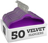 Perchas de terciopelo antideslizantes - Perchas de traje (paquete de 10) púrpura profundo golden hook