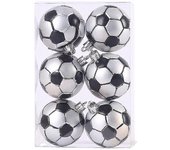 Bolas de Navidad Set de bolas deportivas de 6cm Adornos de árbol de Navidad temáticos Colgantes para decoración navideña Fútbol