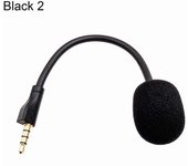 Micrófono de diadema Plug Play Micrófono de auriculares omnidireccional para juegos flexible de 3,5 mm reemplazable para Logitech-G Pro X Negro 2